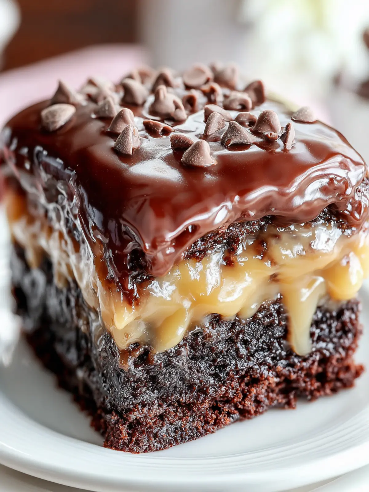 Decadent Chocolate Caramel Cake Recipe First Image