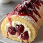 Cherry Cream Swiss Roll Recipe First Image