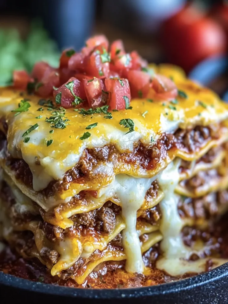 Cheesy Beef Taco Lasagna First Image