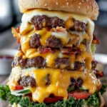 Towering Triple Cheeseburger Delight First Image