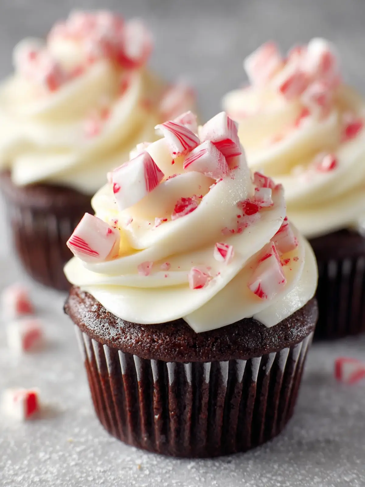 Chocolate Peppermint Swirl Cupcakes First Image