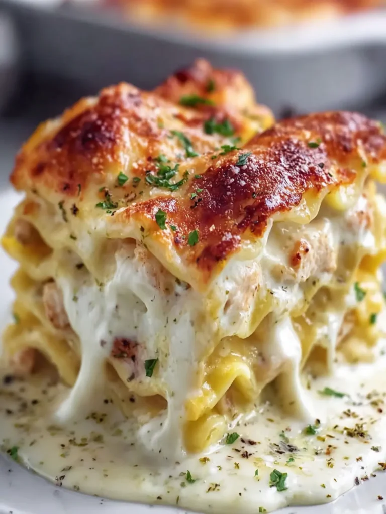 Creamy Chicken Alfredo Lasagna First Image