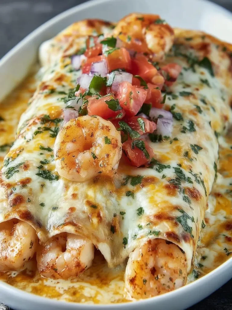 Cheesy Shrimp Enchilada Dish First Image