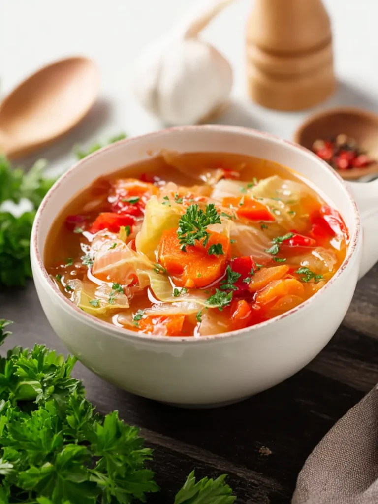 Detox Cabbage Vegetable Soup First Image