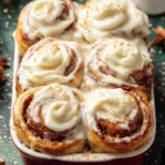 Frosted Gingerbread Cinnamon Rolls. First Image