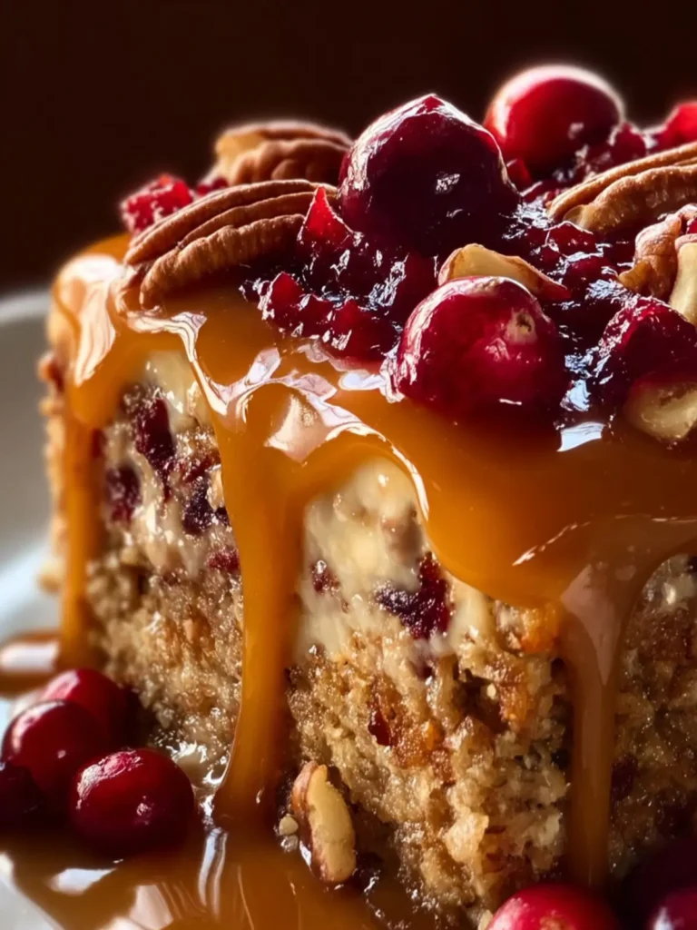 Cranberry Pecan Caramel Cake First Image