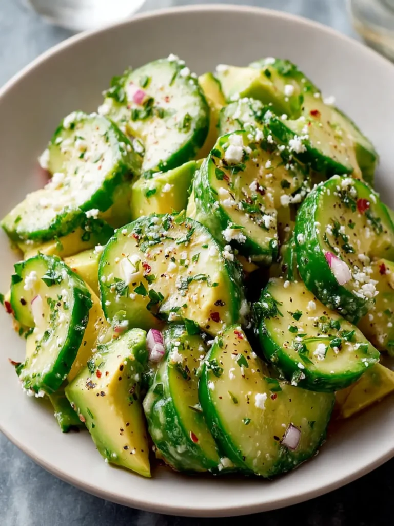 Cucumber Avocado Salad: A Fresh, Creamy, and Effortlessly Healthy Classic First Image