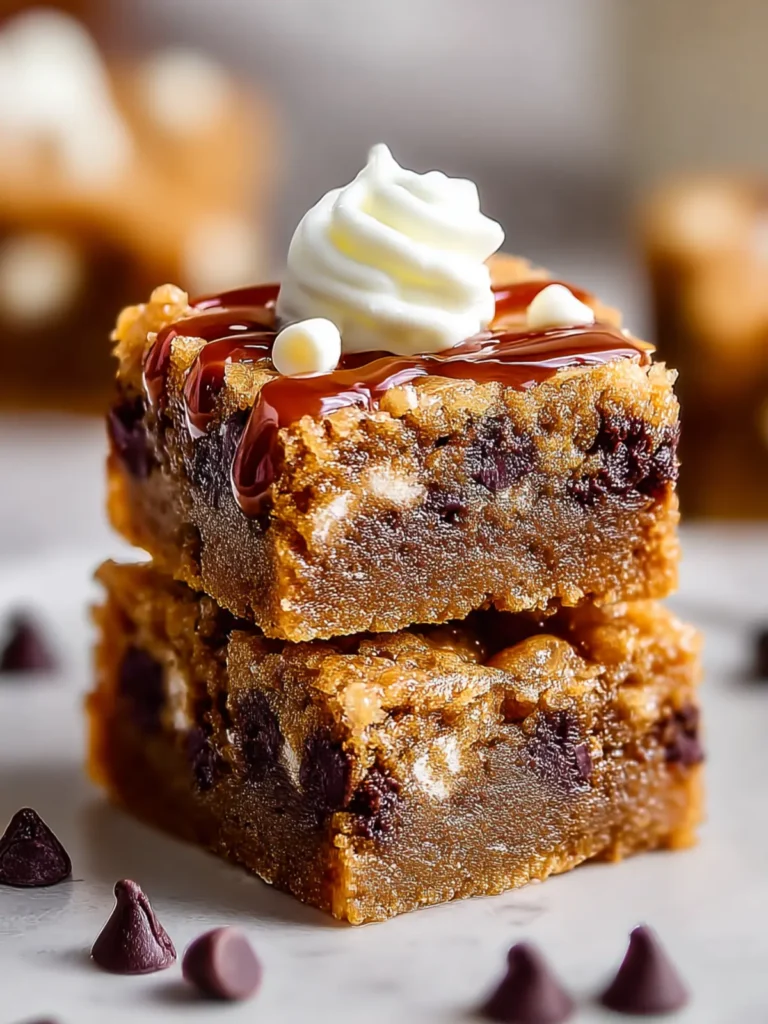 Pumpkin Chocolate Chip Blondies Recipe Bliss First Image