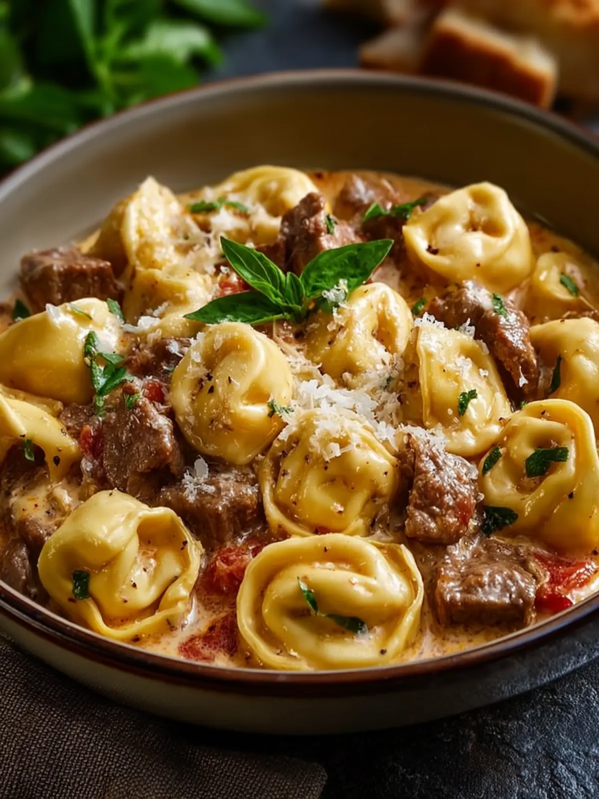 Creamy Cheesesteak Tortellini First Image