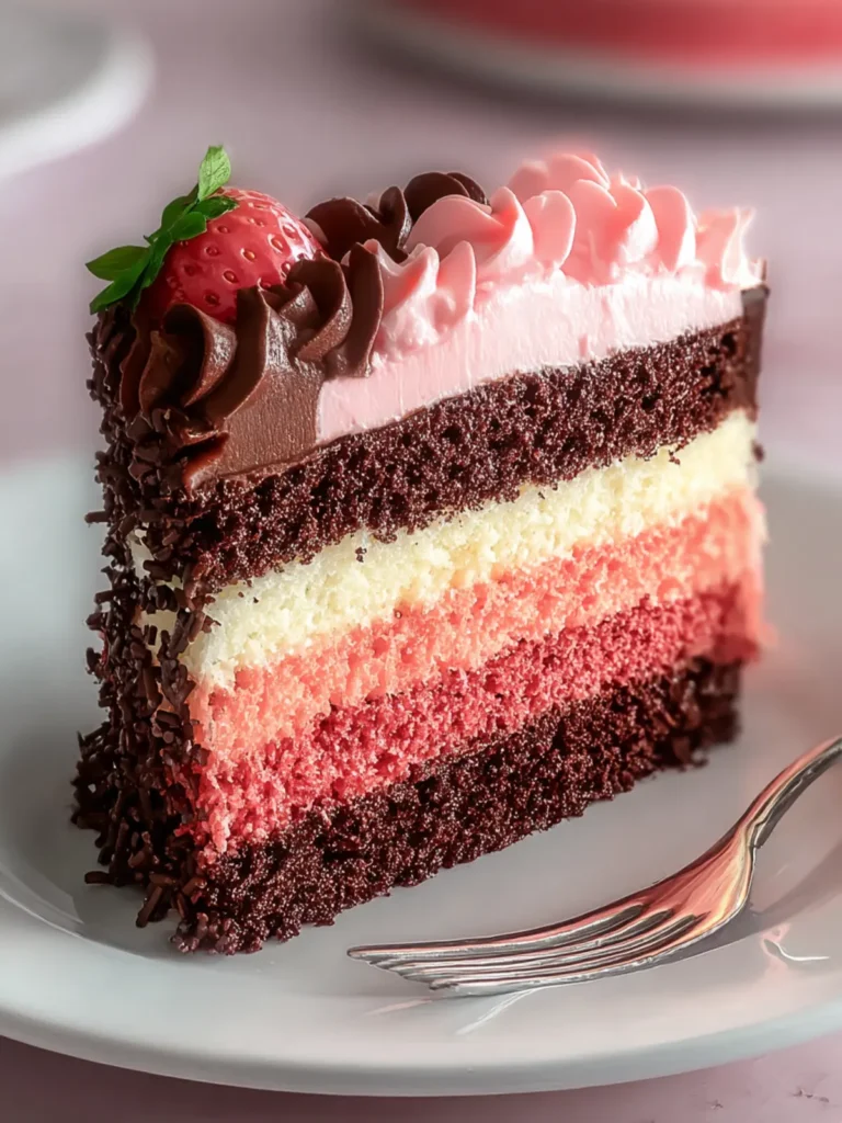 Irresistible Neopolitan Cake: A Flavorful Delight First Image