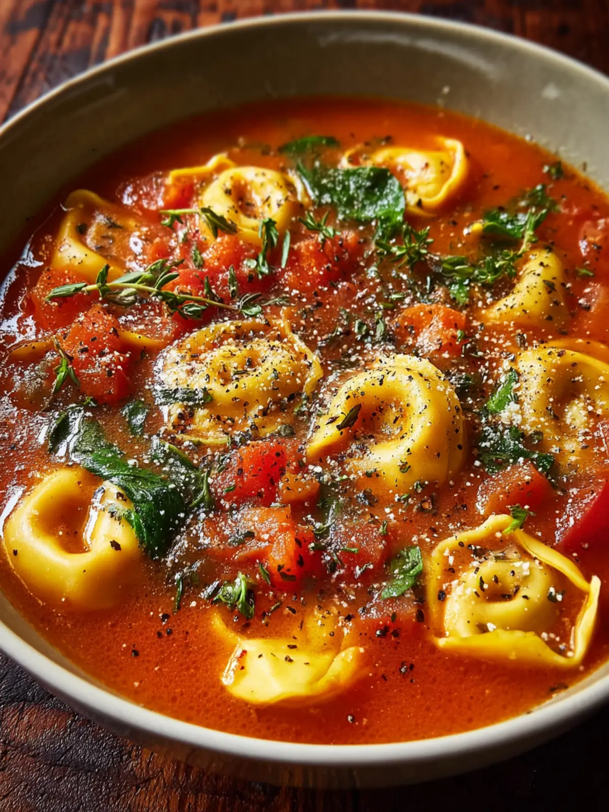 Tomato Tortellini Soup First Image