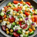 Colorful Cottage Cheese and Chickpea Salad Delight First Image