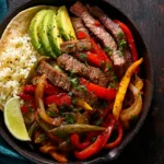 A Cozy Night In with Skillet Steak Fajitas First Image