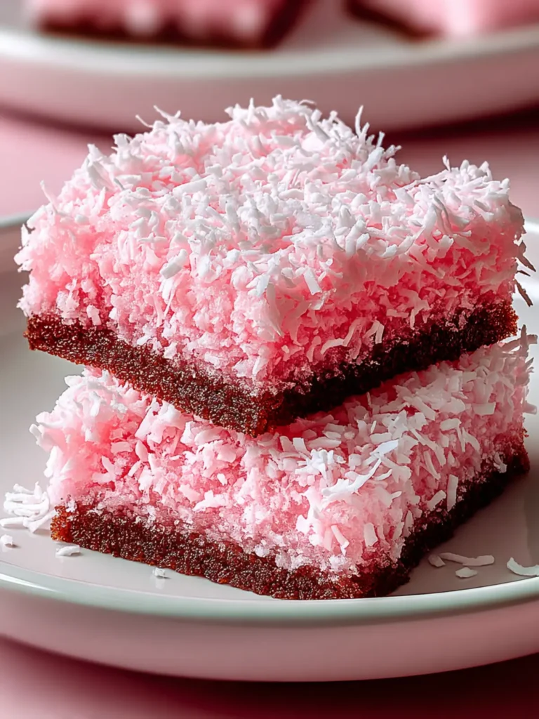Irresistible Pink Coconut Snowball Cake Bars Recipe First Image