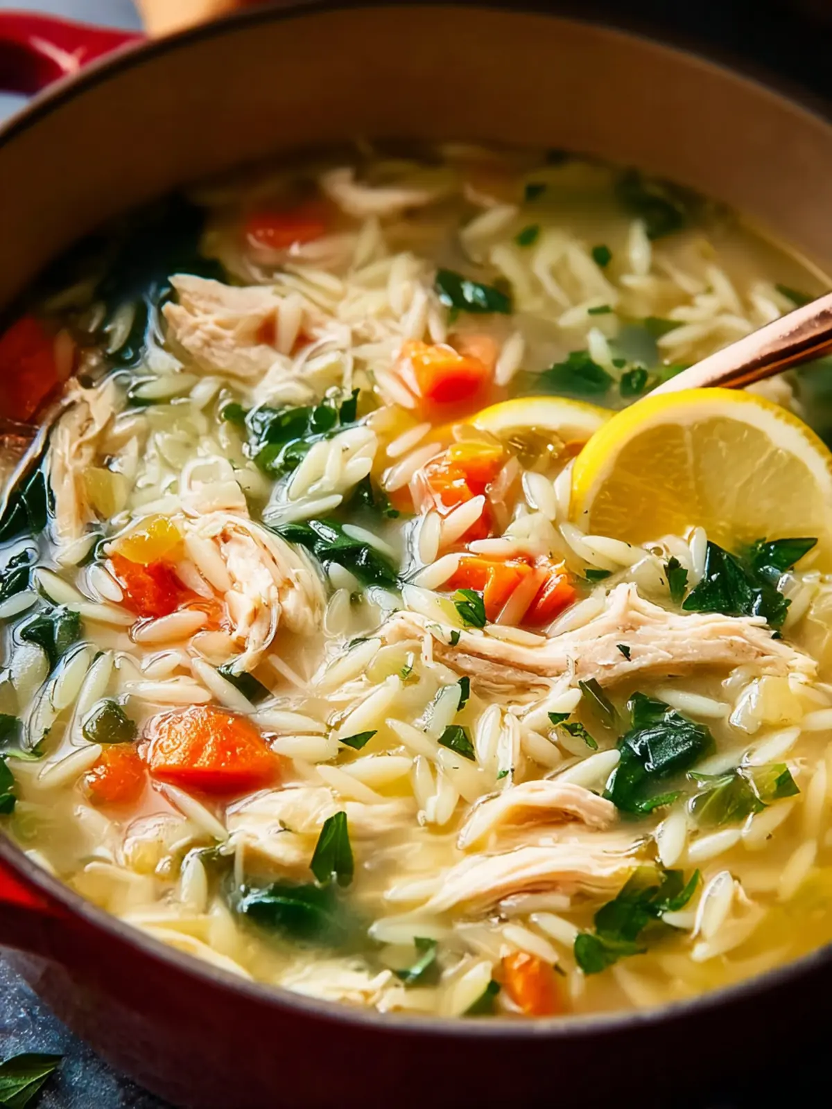Comforting Lemon Chicken Soup with Orzo Recipe Delight First Image
