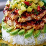 Honey Lime Chicken & Avocado Rice Stack | Easy Dinner First Image
