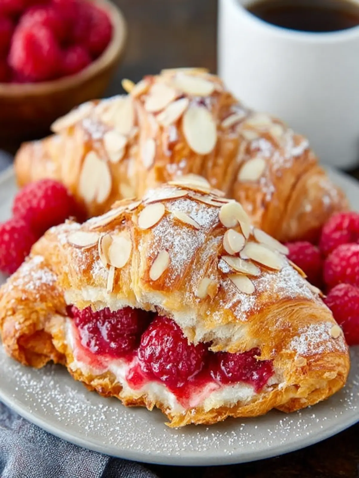 Quick Raspberry and Almond Croissants First Image