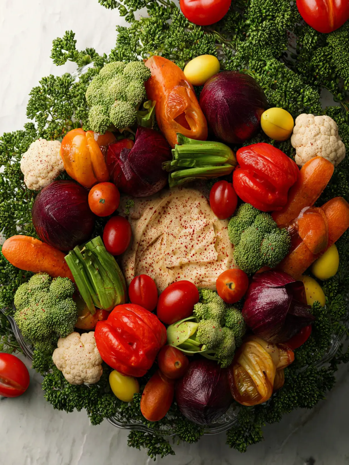 Christmas Wreath Vegetable Tray First Image