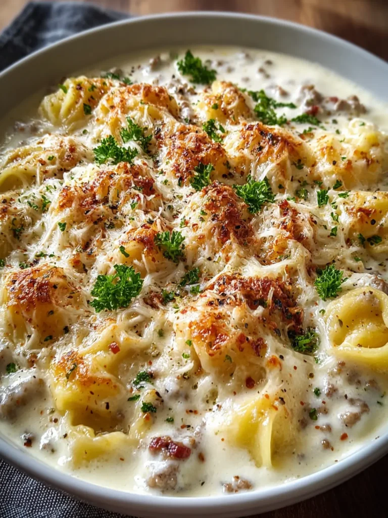 Creamy Alfredo Lasagna Soup First Image