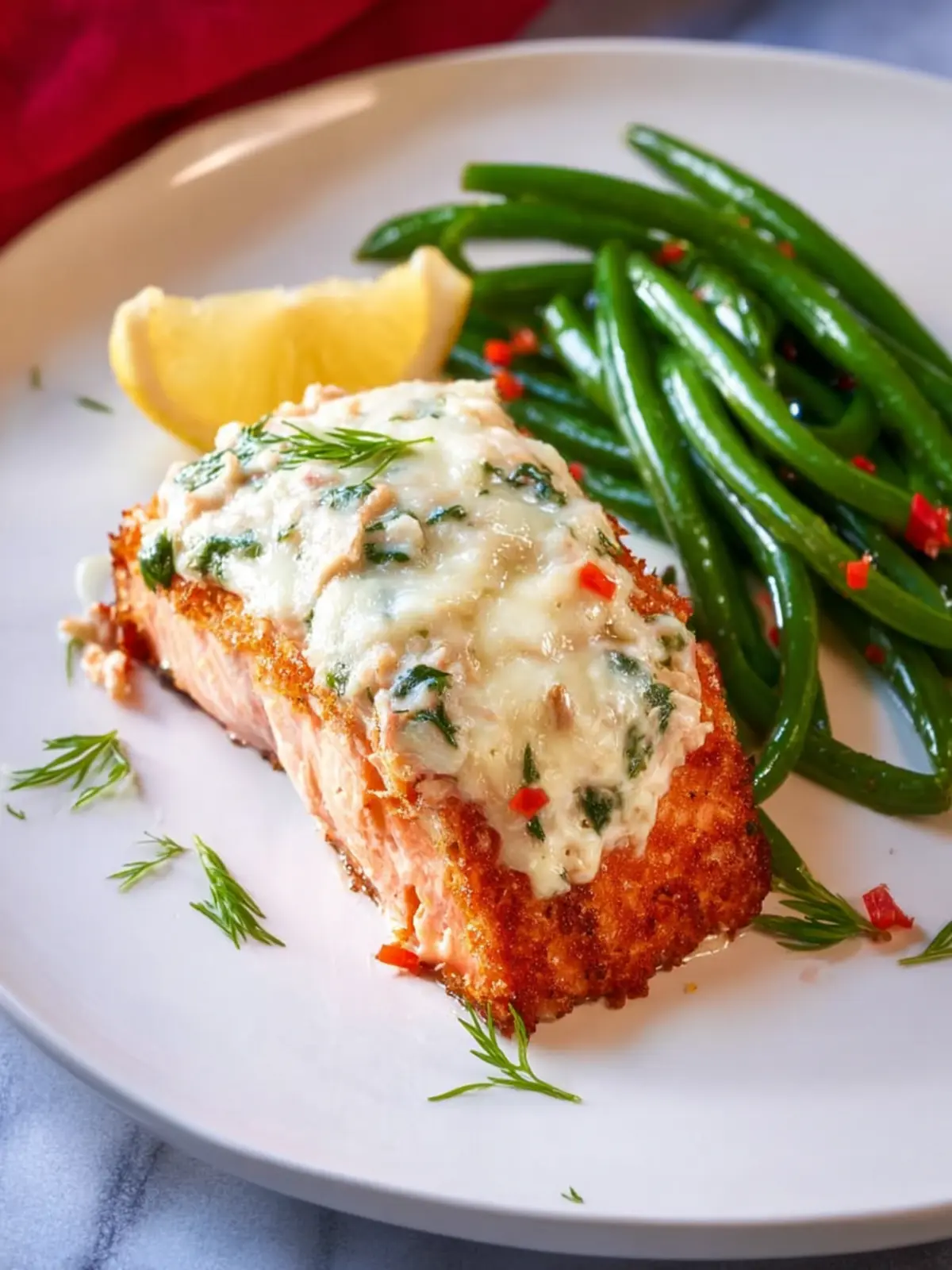Easy Crab and Parmesan Stuffed Salmon First Image