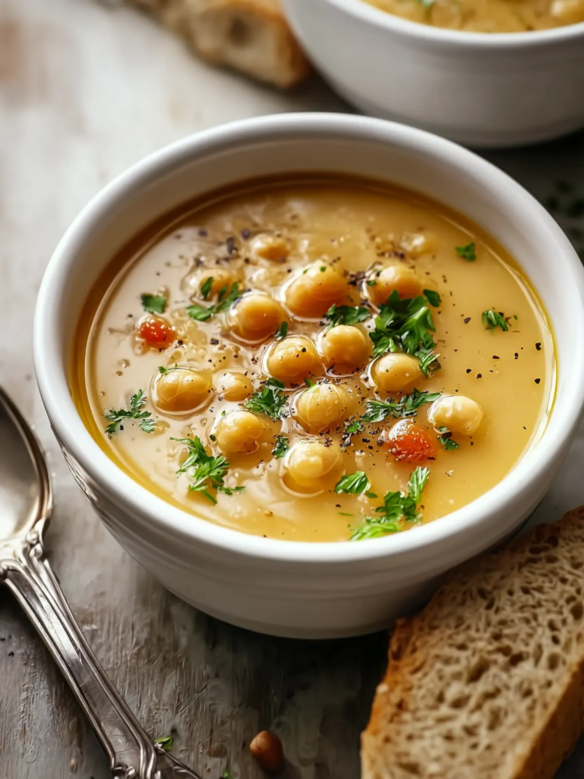 Garlic Chickpea Soup: Hearty Comfort in Every Spoonful First Image