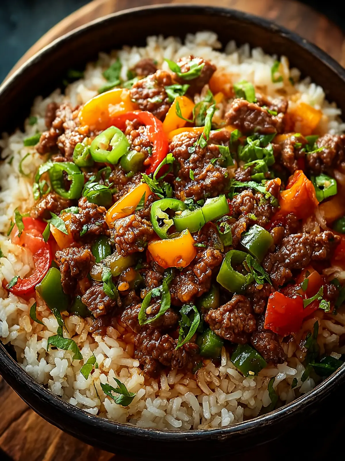 Flavor-Packed Beef and Pepper Rice Bowl for Busy Nights First Image