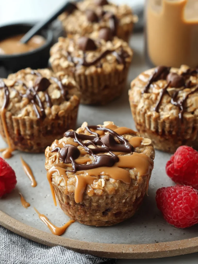 Peanut Butter Banana Baked Oatmeal Cups First Image