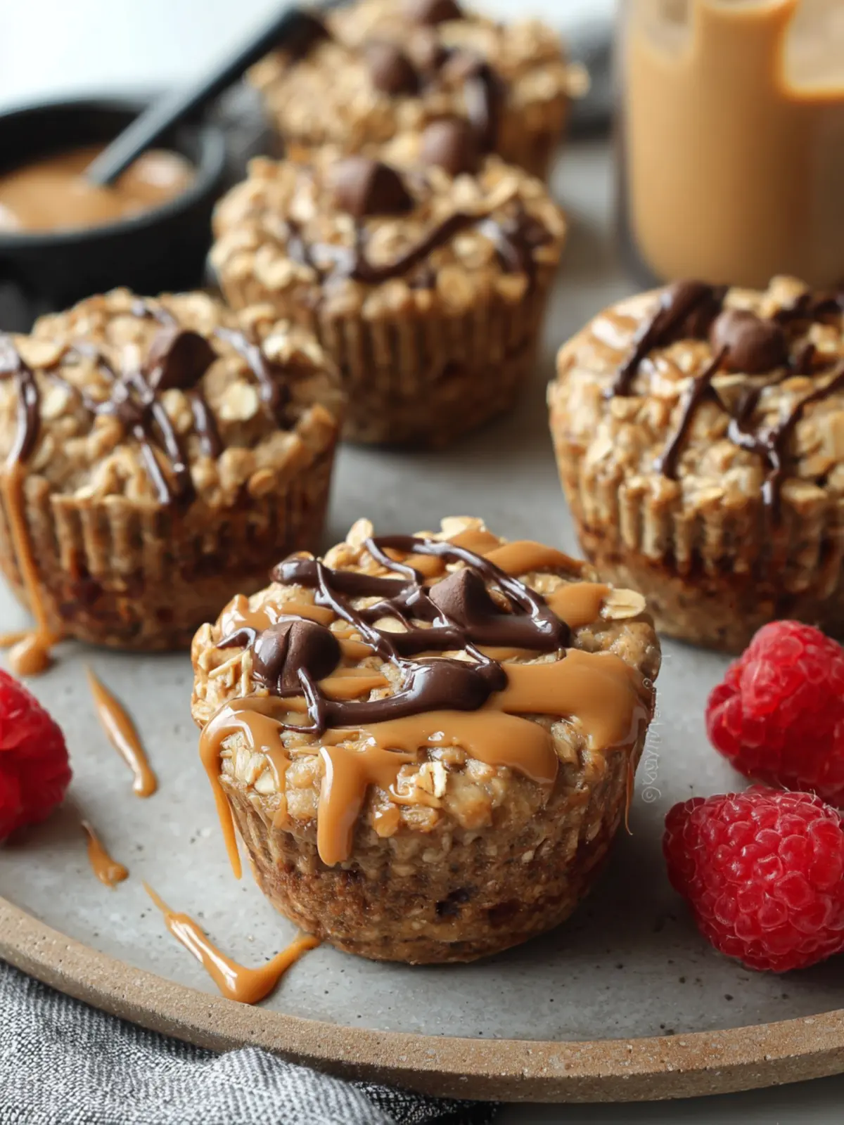 Peanut Butter Banana Baked Oatmeal Cups First Image