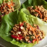 Easy Thai Chicken Lettuce Wraps with Peanut Sauce First Image