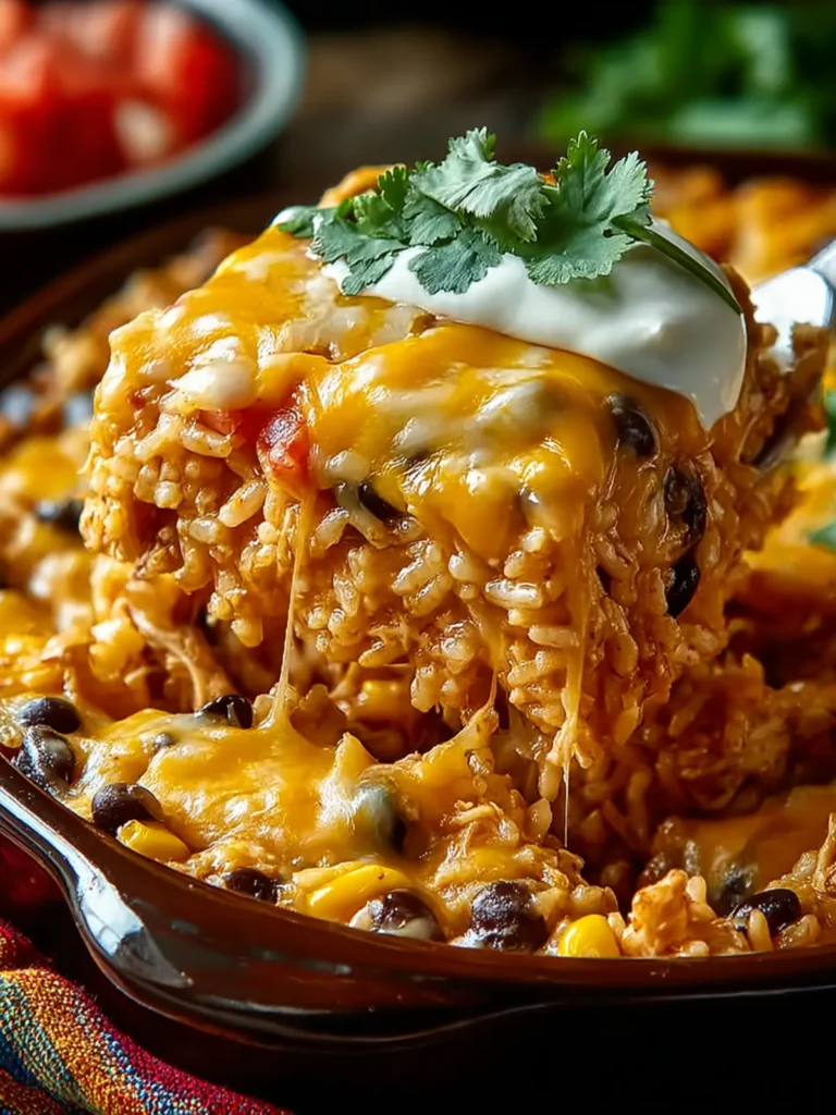 Irresistibly Cozy Chicken Enchilada Rice Casserole Delight First Image