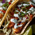Fish Tacos with Cilantro Lime Yogurt Sauce First Image