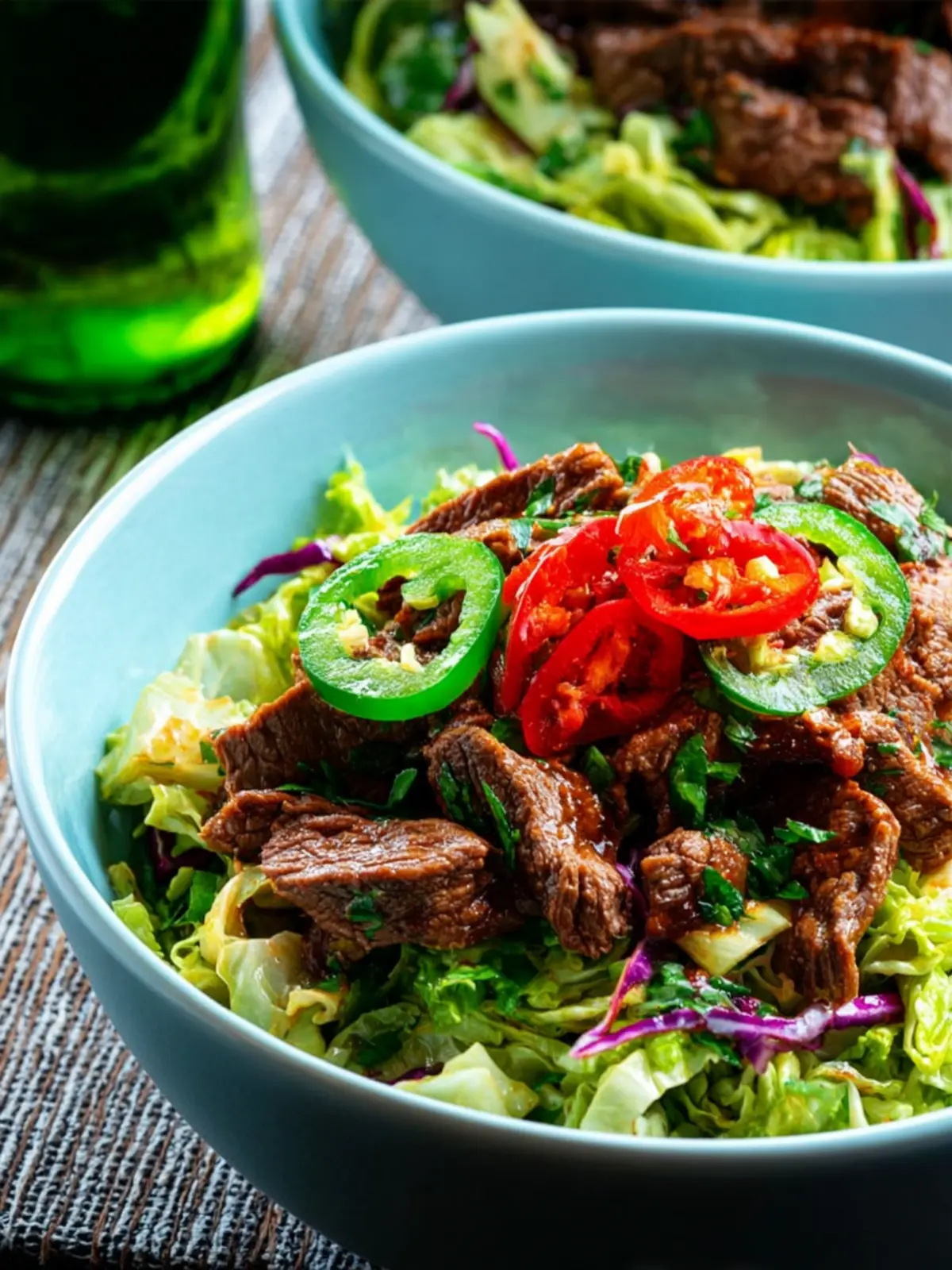 Green Chile Beef Cabbage Bowl First Image