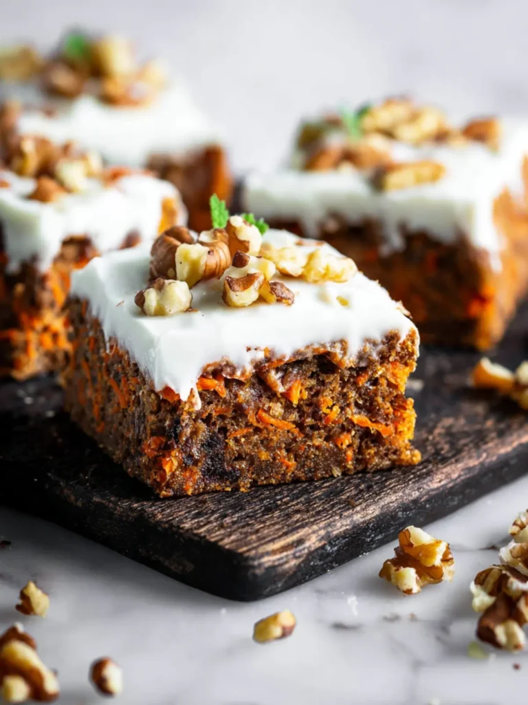 Healthy Carrot Cake Bars First Image