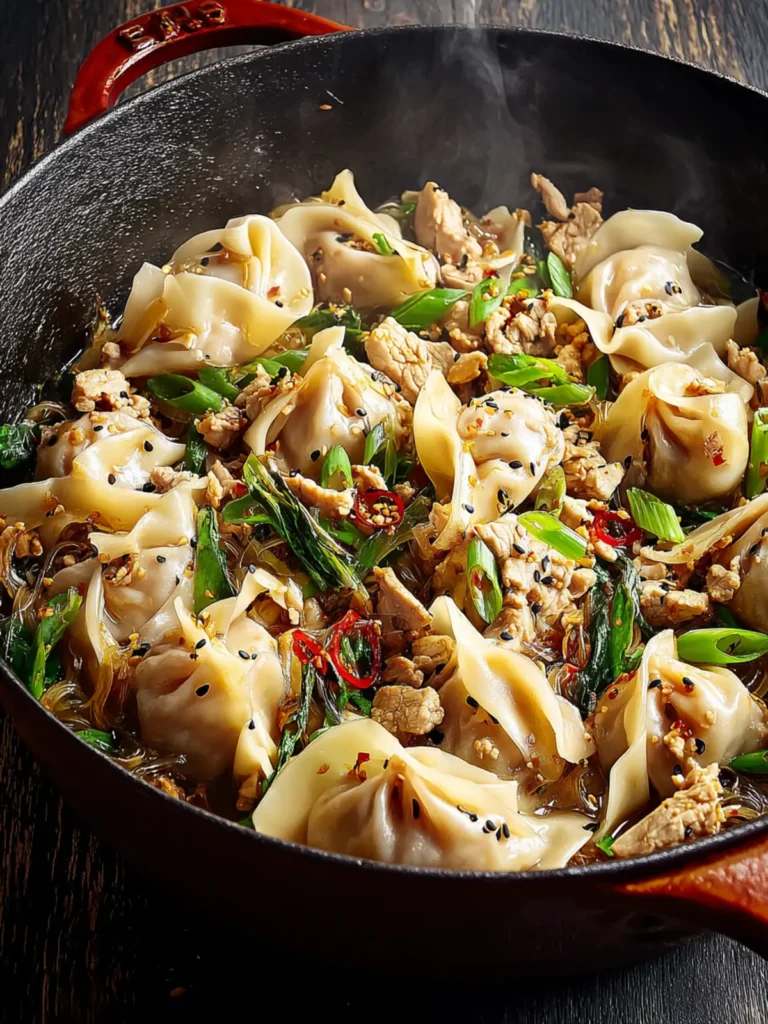 Irresistible Gyoza Noodle Chicken Skillet Recipe First Image