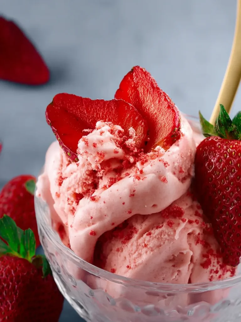 Ninja Creami Strawberry Ice Cream – 3 Ingredients First Image
