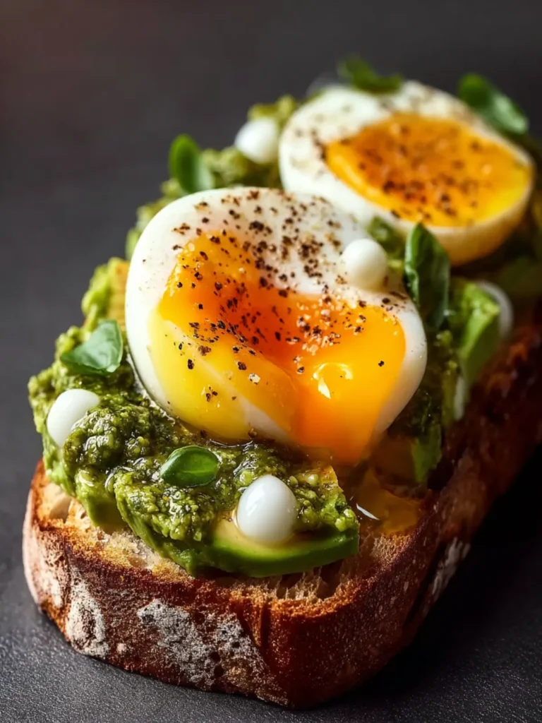 Pesto Avocado Toast with Eggs First Image