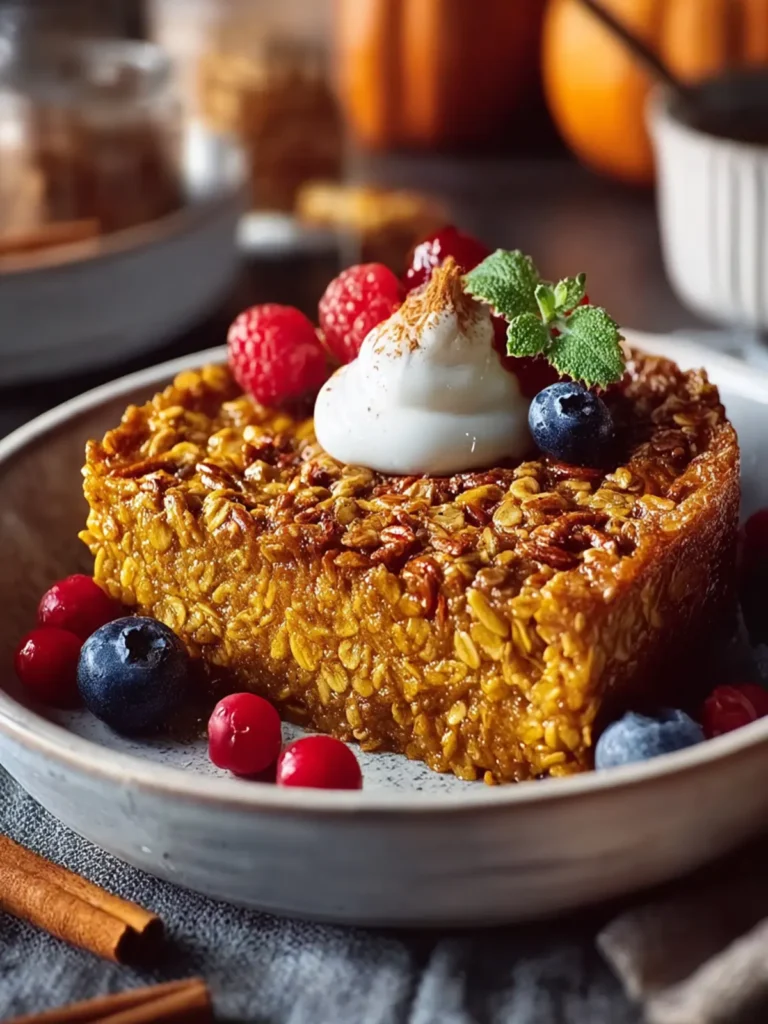 Pumpkin Pie Baked Oatmeal First Image