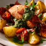 Roasted Salmon with Pesto Potatoes First Image