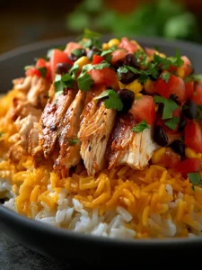 Southwest Crock Pot Chicken and Rice First Image