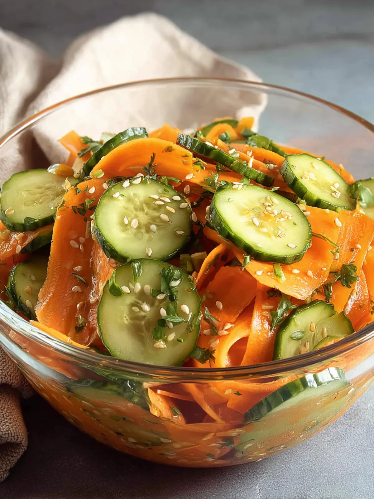 Easy Cucumber Carrot Salad Recipe (Asian-Inspired) First Image