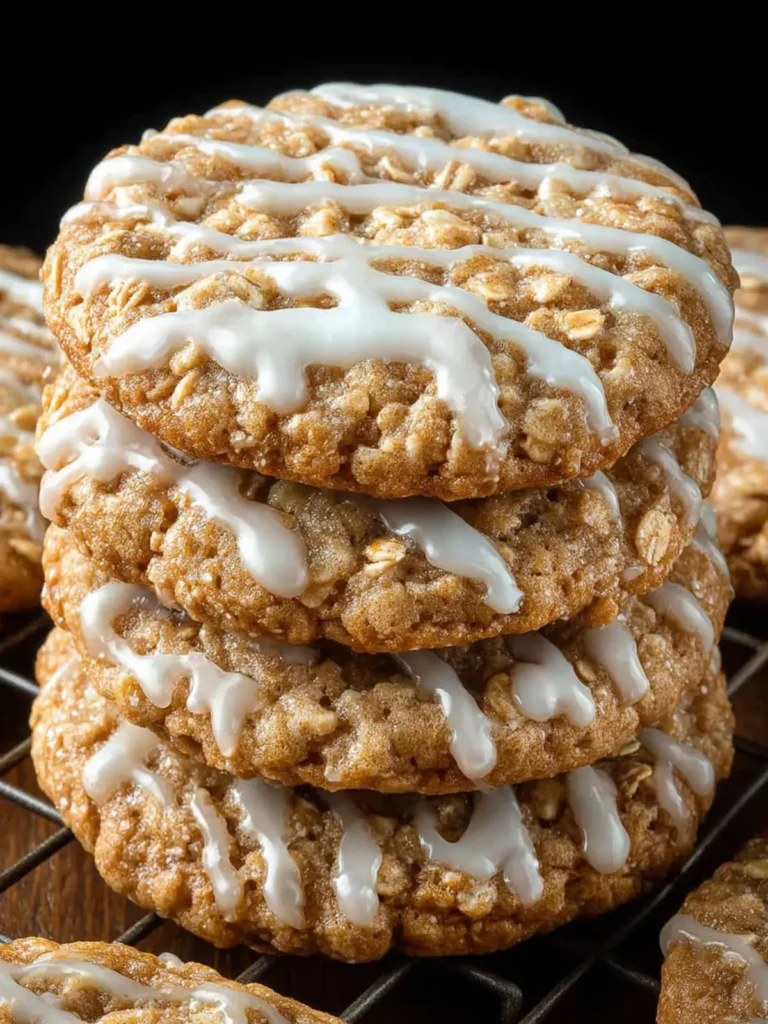 Homemade Iced Oatmeal Cookies First Image