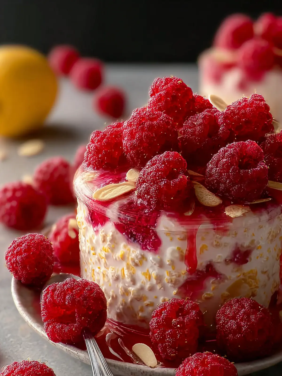 Lemon Raspberry Overnight Oats First Image