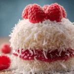Raspberry Coconut Snowball Cake First Image