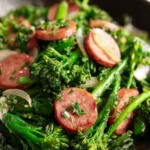 Sautéed Broccolini With Sausage For One First Image