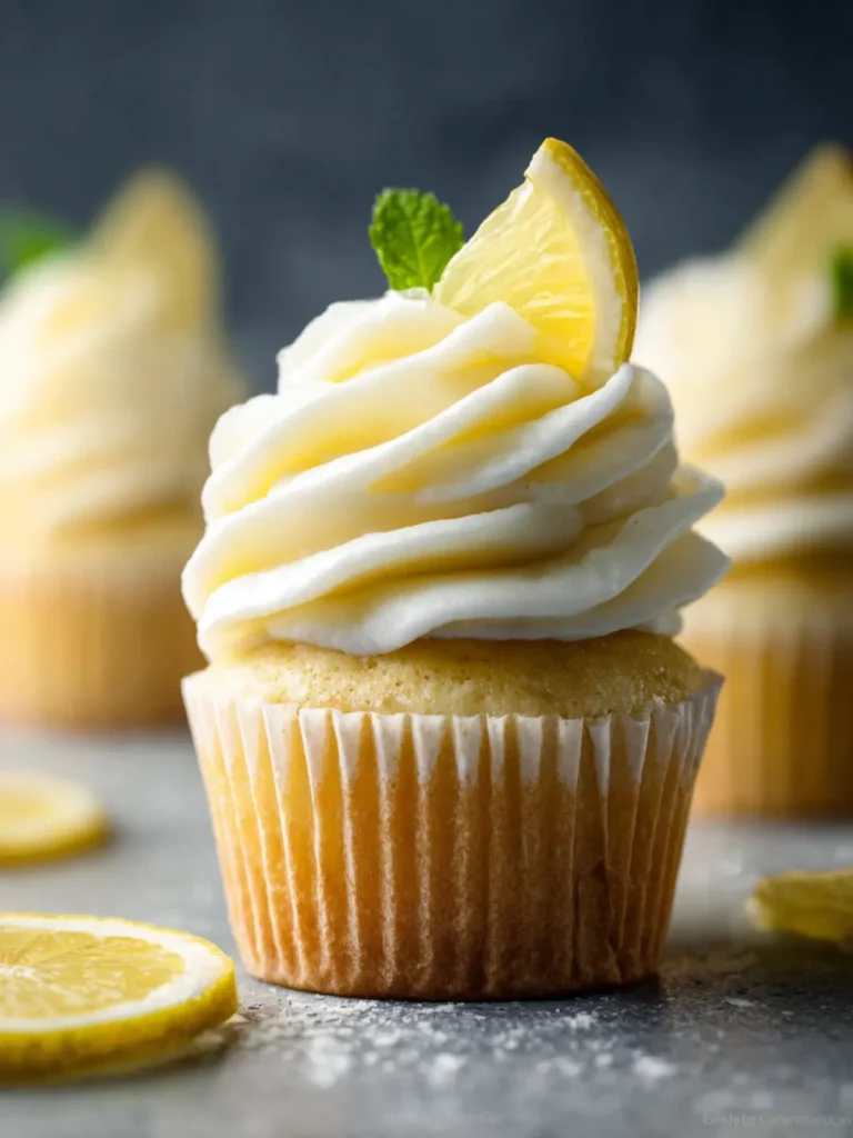 Homemade Lemon Cupcakes First Image